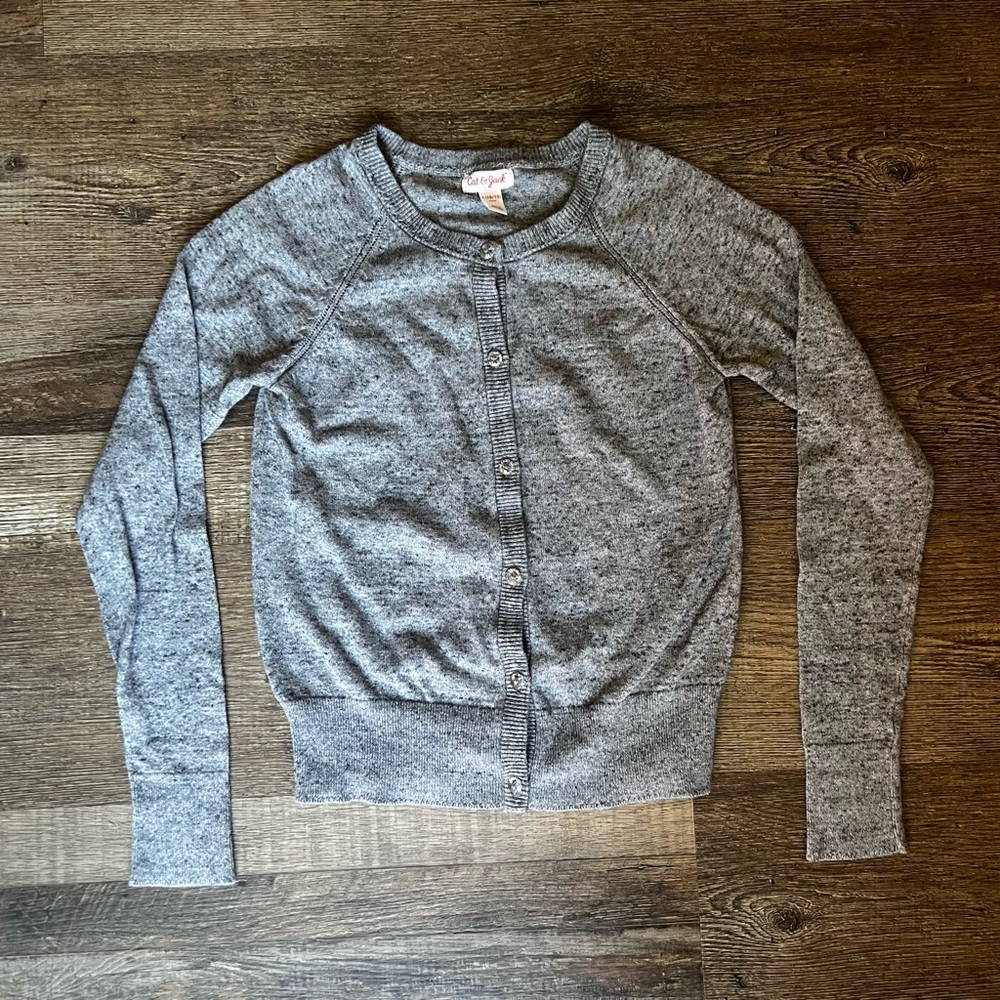 Cat & Jack Cardigan Sweater - Heather Gray